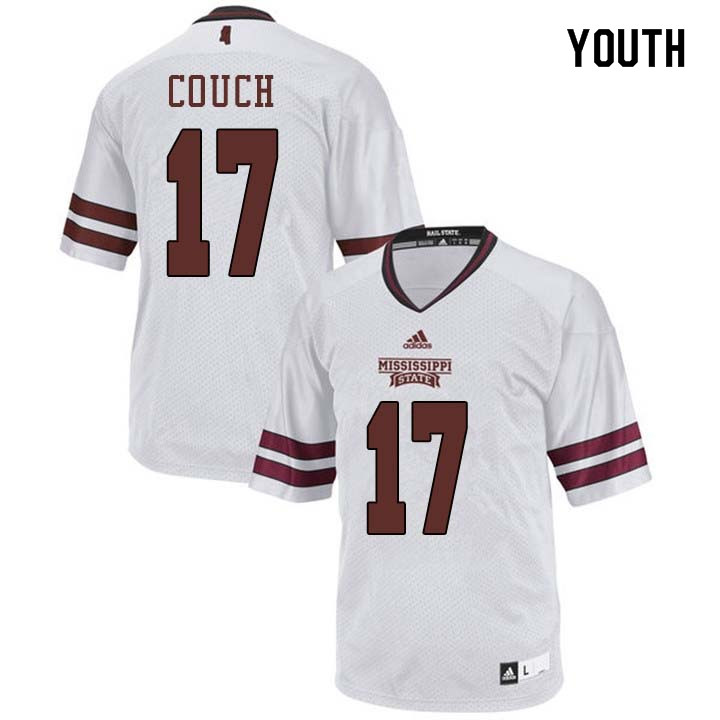 Youth #17 Jamal Couch Mississippi State Bulldogs College Football Jerseys Sale-White - Click Image to Close